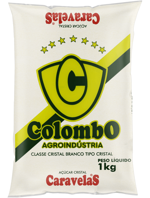 ACUCAR CRISTAL CARAVELAS 1KG COLOMBO