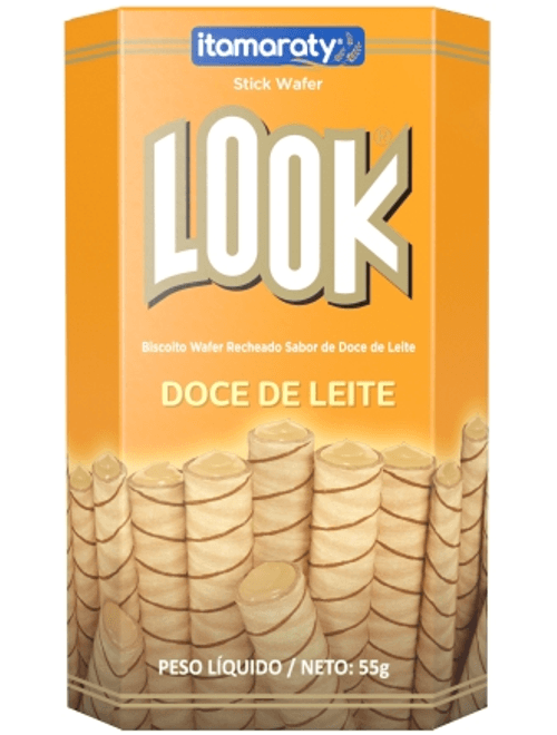 BISCOITO LOOK RECHEADO DOCE DE LEITE 55G ITAMARATY