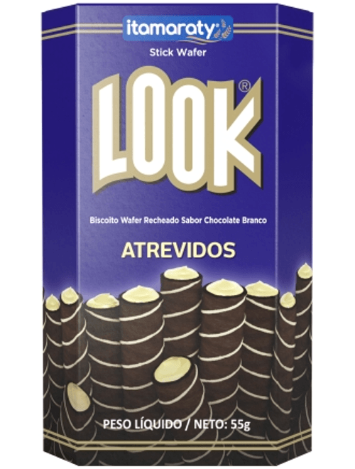 BISCOITO LOOK RECHEADO CHOCOLATE BRANCO 55G ITAMARATY