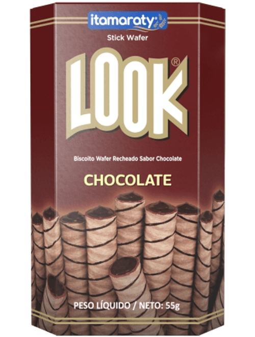 BISCOITO LOOK RECHEADO CHOCOLATE 55G ITAMARATY