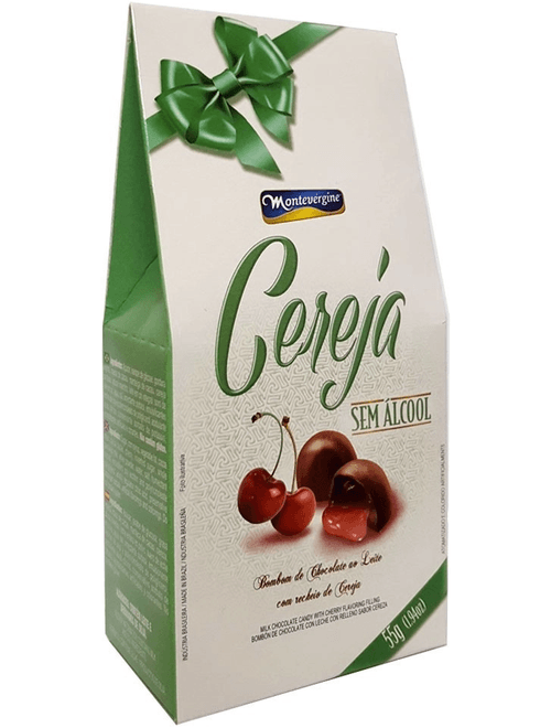 BOMBOM DE CHOCOLATE AO LEITE COM RECHEIO CEREJA 55G MONTEVERGINE