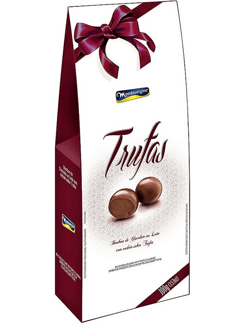 BOMBOM DE CHOCOLATE AO LEITE COM RECHEIO TRUFAS 100G MONTEVERGINE