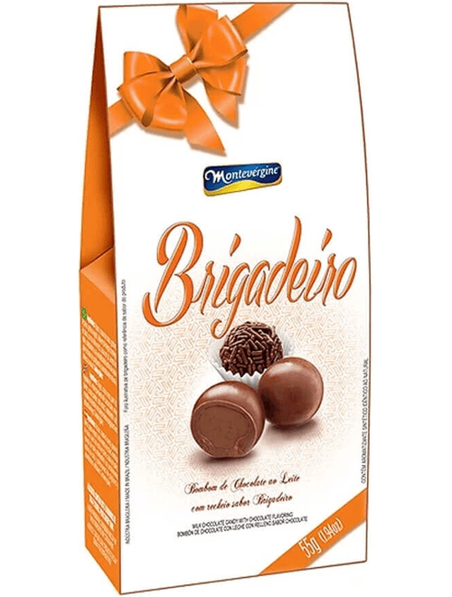 BOMBOM DE CHOCOLATE AO LEITE COM RECHEIO BRIGADEIRO 55G MONTEVERGINE