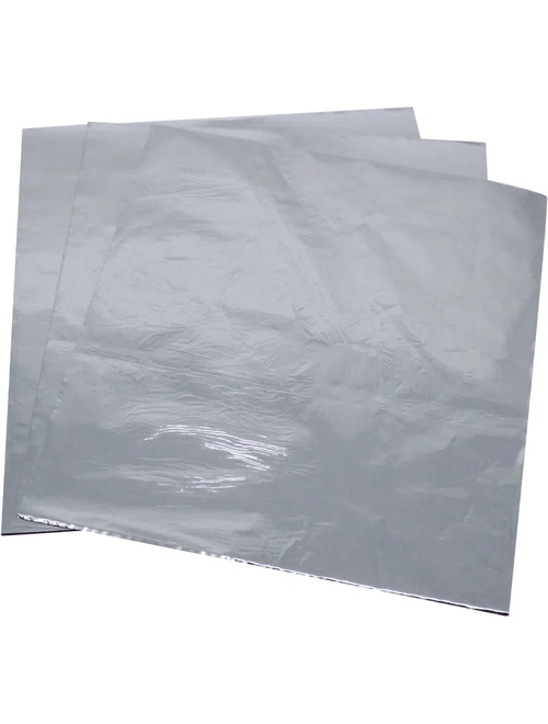 EMBALAGEM LAMINADA PARA BOLO 20X22CM COM 50 UNIDADES PRATA CROMUS