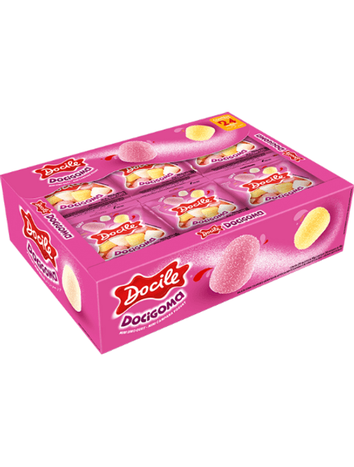 DOCIGOMA MINI BALA SINO YOGURT COM 24 UNIDADES DE 18G CADA DOCILE