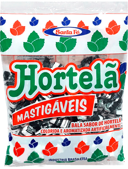 BALA MASTIGAVEL SABOR HORTELA 600G SANTA FE