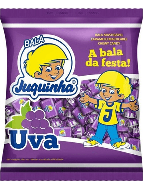 BALA MASTIGAVEL JUQUINHA SABOR UVA 500G FLORESTAL