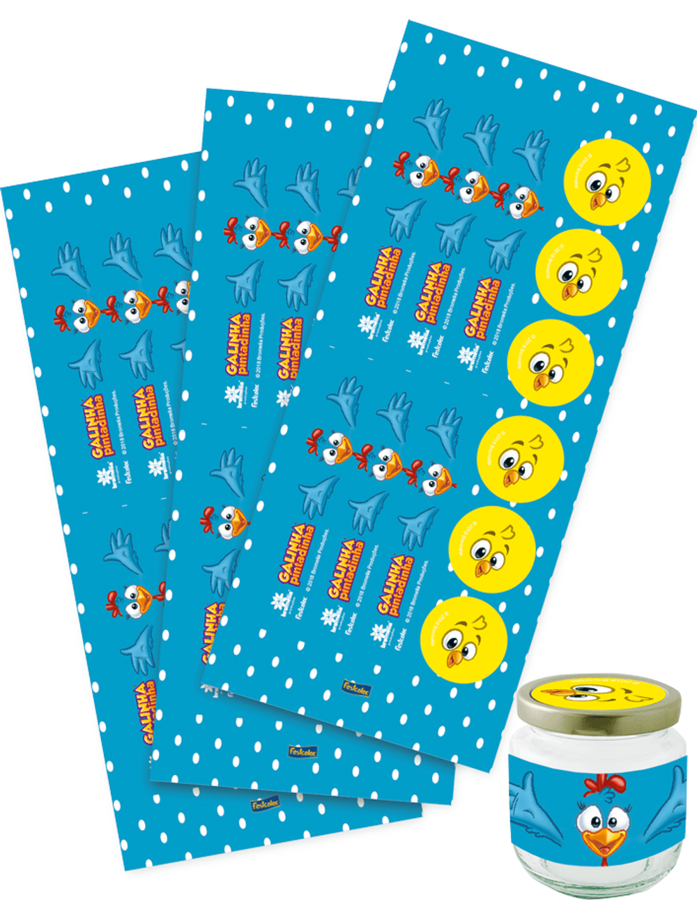 Kit Placa para Festa Emoji - 9 unidades