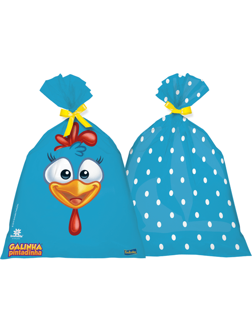 SACOLA GALINHA PINTADINHA COM 8 UNIDADES FESTCOLOR