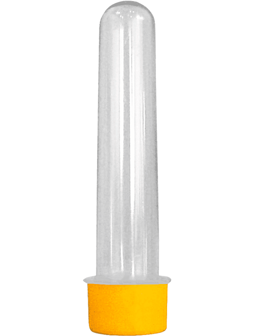 TUBETE GRANDE COM TAMPA AMARELA 12CM COM 10 UNIDADES MASSARI