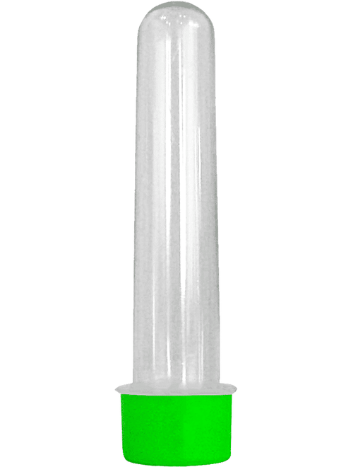 TUBETE GRANDE COM TAMPA VERDE LIMAO 12CM COM 10 UNIDADES MASSARI