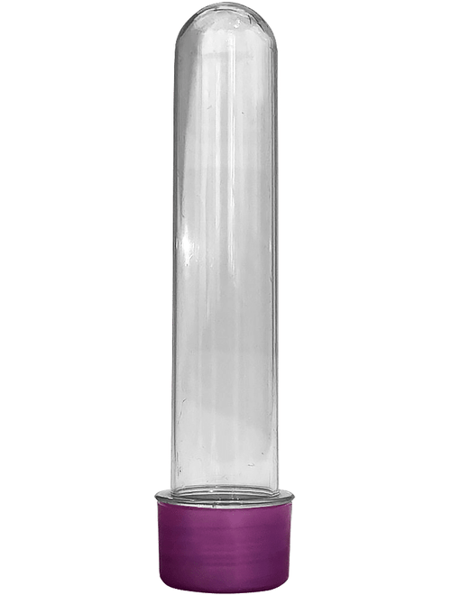 TUBETE GRANDE COM TAMPA LILAS CANDY 12CM COM 10 UNIDADES MASSARI