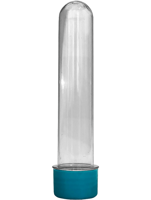 TUBETE GRANDE COM TAMPA AZUL TIFFANY 12CM COM 10 UNIDADES MASSARI