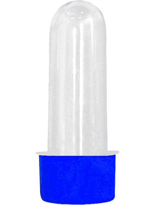 TUBETE PEQUENO COM TAMPA AZUL ROYAL 7,5CM COM 10 UNIDADES MASSARI