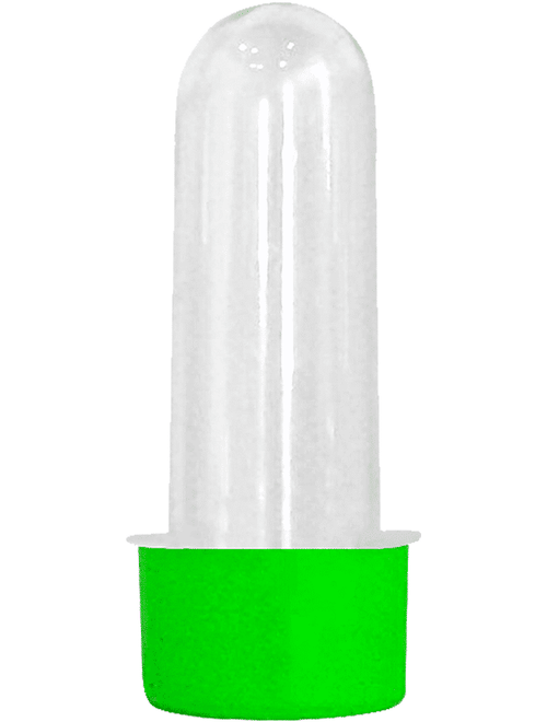 TUBETE PEQUENO COM TAMPA VERDE LIMAO 7,5CM COM 10 UNIDADES MASSARI