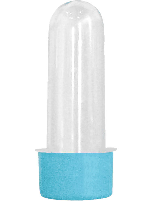 TUBETE PEQUENO COM TAMPA AZUL BEBE 7,5CM COM 10 UNIDADES MASSARI