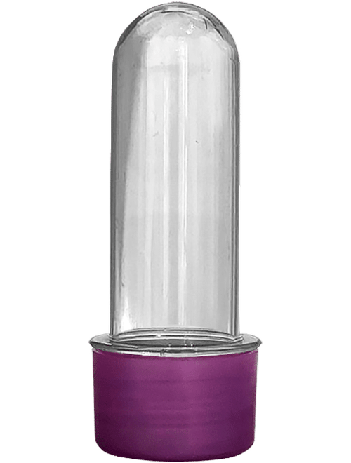 TUBETE PEQUENO COM TAMPA LILAS CANDY 7,5CM COM 10 UNIDADES MASSARI