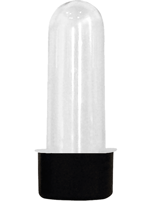 TUBETE PEQUENO COM TAMPA PRETA 7,5CM COM 10 UNIDADES MASSARI