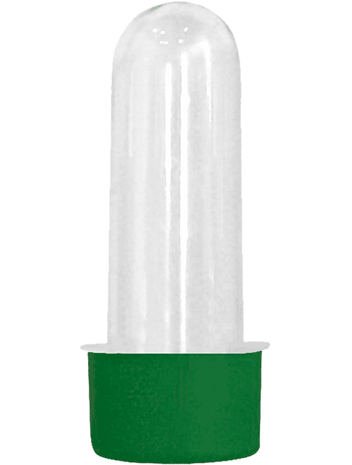 TUBETE PEQUENO COM TAMPA VERDE BANDEIRA 7,5CM COM 10 UNIDADES MASSARI