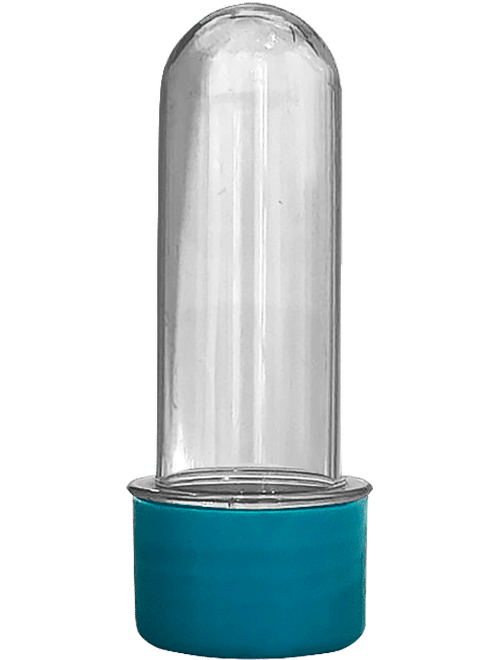 TUBETE PEQUENO COM TAMPA AZUL TIFFANY 7,5CM COM 10 UNIDADES MASSARI