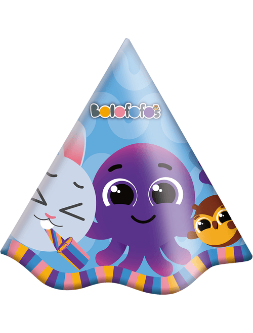 CHAPEU BOLOFOFOS COM 8 UNIDADES FESTCOLOR