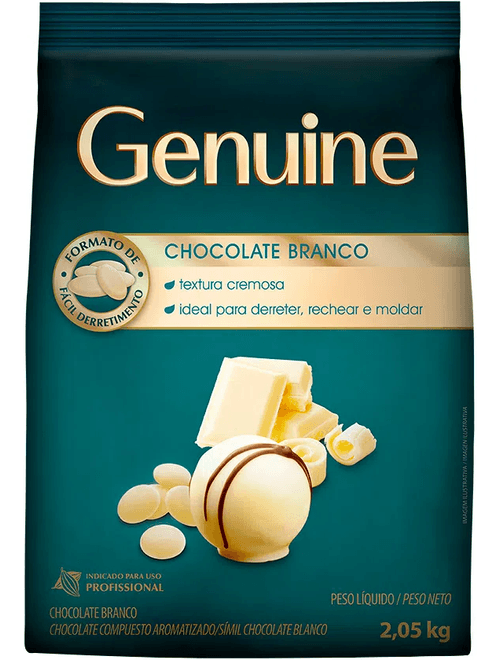 CHOCOLATE EM GOTAS BRANCO 2,05KG GENUINE