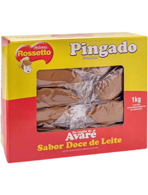 DOCE PINGADO DE DOCE DE LEITE COM 50 UNIDADES 1KG ROSSETTO