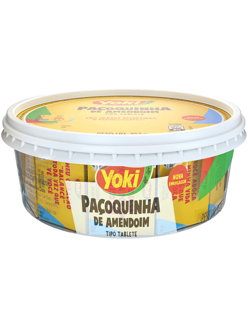 DOCE PACOQUINHA DE AMENDOIM POTE 352G CONTEM 16 UNIDADES YOKI