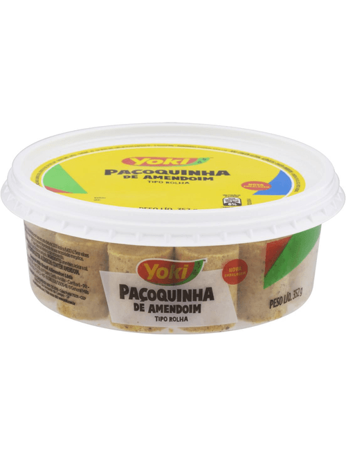 DOCE PACOQUINHA DE AMENDOIM ROLHA POTE 352G CONTEM 16 UNIDADES YOKI