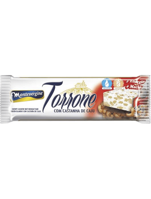 DOCE TORRONE COM CASTANHA DE CAJU 45G MONTEVERGINE