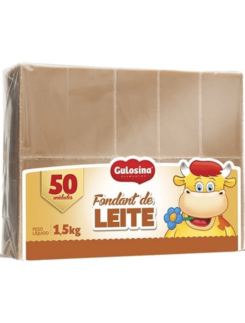 DOCE FONDANT DE LEITE PACOTE 1.5KG COM 50 UNIDADES GULOSINA