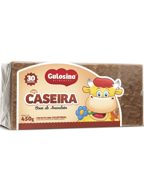 DOCE DE AMENDOIM CASEIRA PACOTE 450G COM 30 UNIDADES GULOSINA