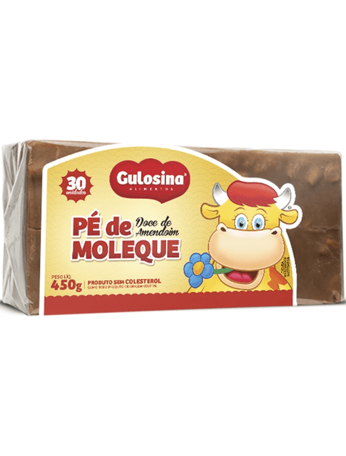 DOCE DE AMENDOIM PE DE MOLEQUE PACOTE 450G COM 30 UNIDADES GULOSINA