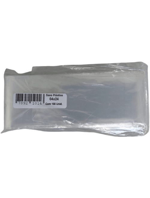 SACO PLASTICO 04X24CM COM 100 UNIDADES ALTOPLASTIC