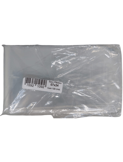 SACO PLASTICO 07X24CM COM 100 UNIDADES ALTOPLASTIC