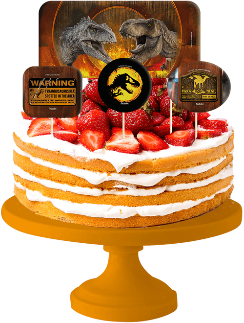 TOPPER PARA BOLO JURASSIC WORLD COM 4 UNIDADES FESTCOLOR