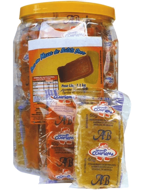 DOCE DE MASSA MISTA COM BATATA DOCE E ABOBORA COM 20 UNIDADES 1.1KG DOCES CONFIRMA