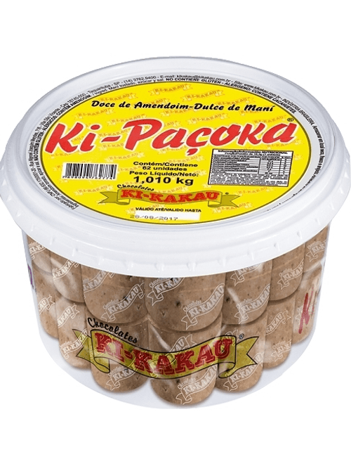DOCE DE AMENDOIM EM ROLHA KI PACOCA 1,01KG COM 62 UNIDADES KI KAKAU