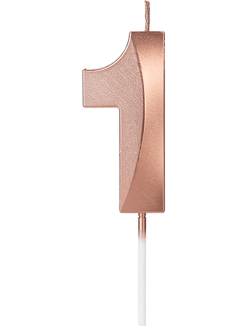 VELA DESIGN ROSE GOLD NUMERO 1 SILVER FESTAS
