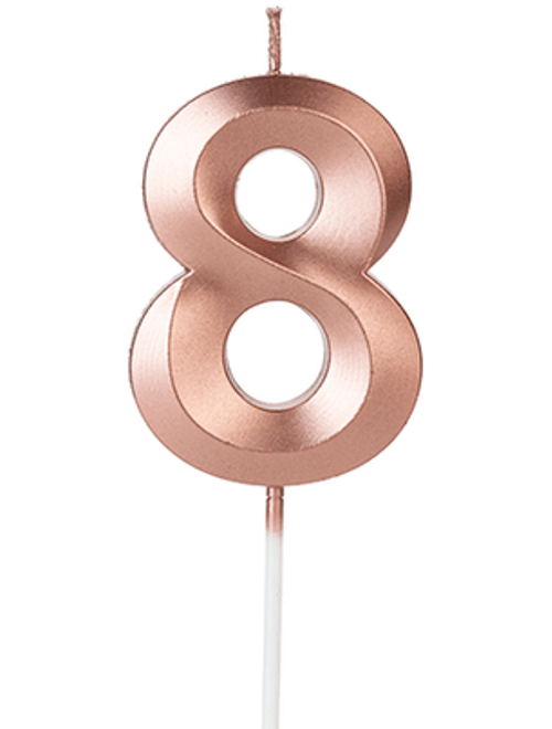 VELA DESIGN ROSE GOLD NUMERO 8 SILVER FESTAS