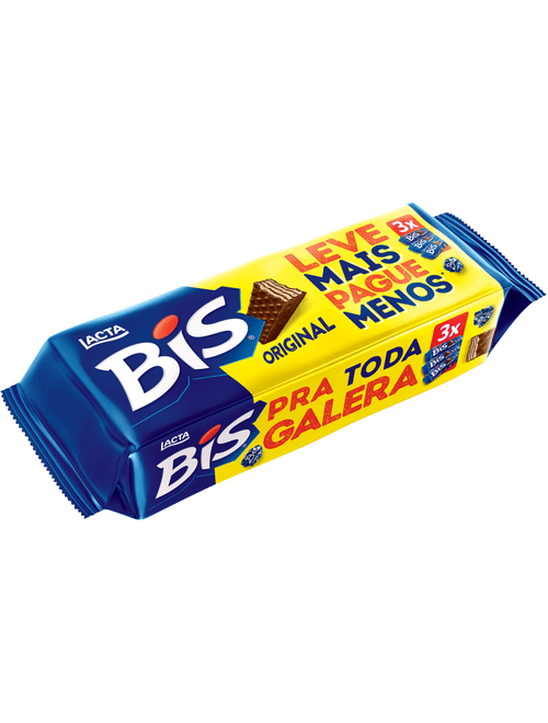 CHOCOLATE BIS WAFER RECHEADO COM COBERTURA SABOR CHOCOLATE MULTIPACK 302,4G