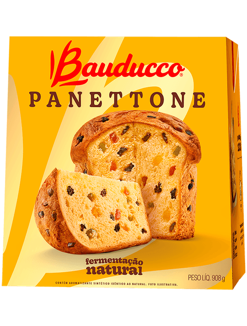 PANETTONE FRUTAS FERMENTADO 908G BAUDUCCO