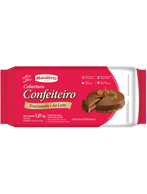 CHOCOLATE COBERTURA CONFEITEIRO AO LEITE 1.01KG MAVALERIO