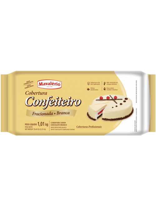 CHOCOLATE COBERTURA CONFEITEIRO BRANCO 1.01KG MAVALERIO