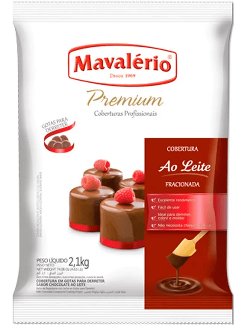 CHOCOLATE COBERTURA EM GOTAS AO LEITE PREMIUM 2.1KG MAVALERIO