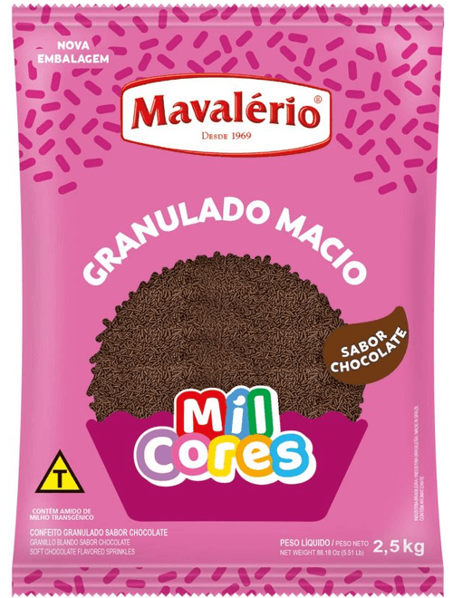 GRANULADO MACIO SABOR CHOCOLATE 2.5KG MAVALERIO
