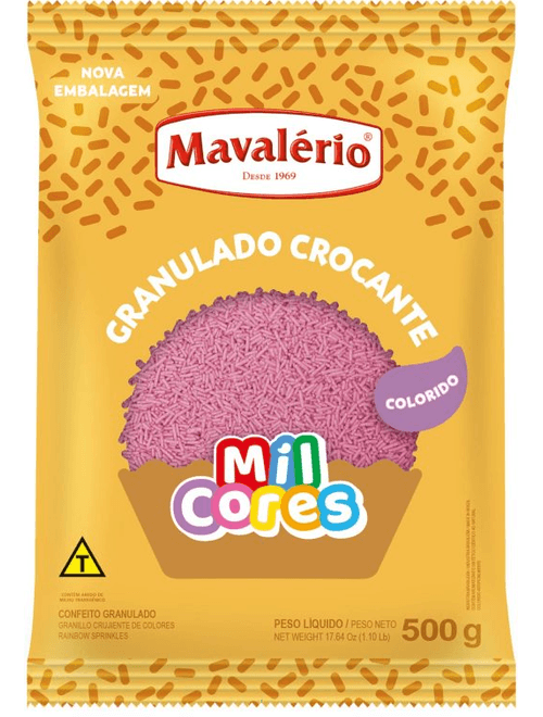 GRANULADO CROCANTE 500G ROSA MAVALERIO