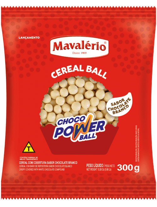 CHOCOLATE POWERBALL 300G MINI BRANCO MAVALERIO