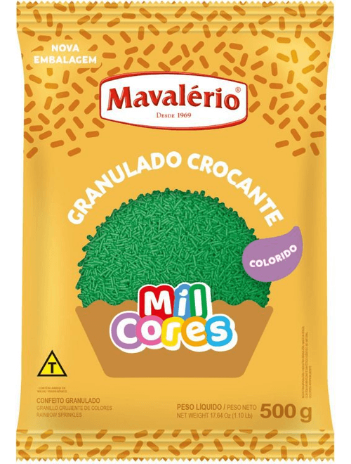 GRANULADO CROCANTE VERDE 500G MAVALERIO