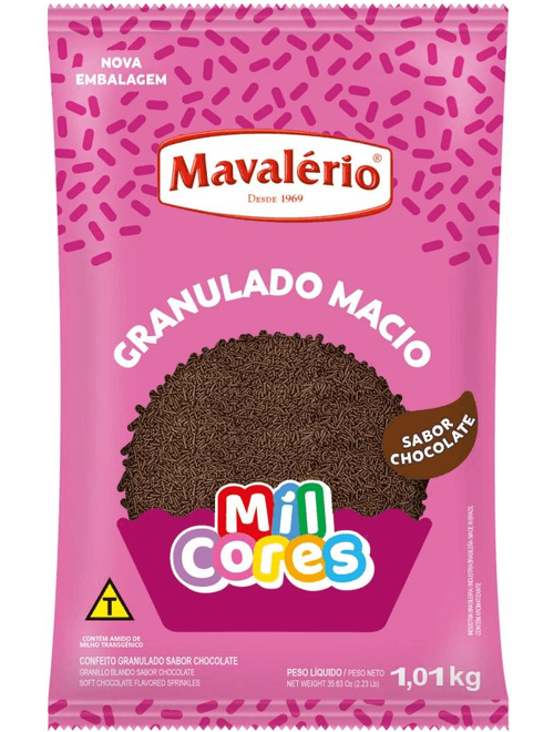 GRANULADO MACIO SABOR CHOCOLATE 1,01KG MAVALERIO